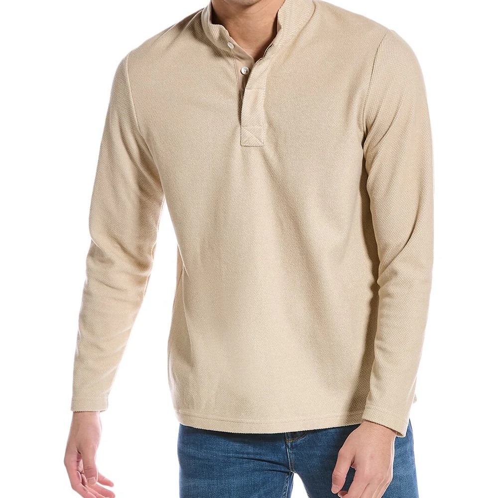 Men's Beige Long Sleeve Shirt